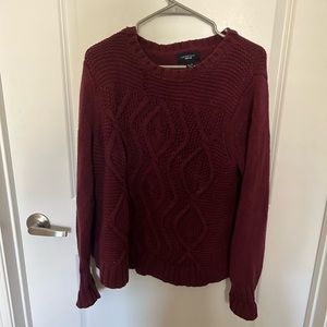 Lands End Drifter Sweater- Burgundy